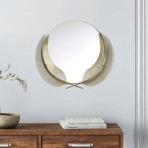 Antique Leaf Metal Mirror
