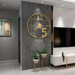 Golden Minimalist Wall Clock
