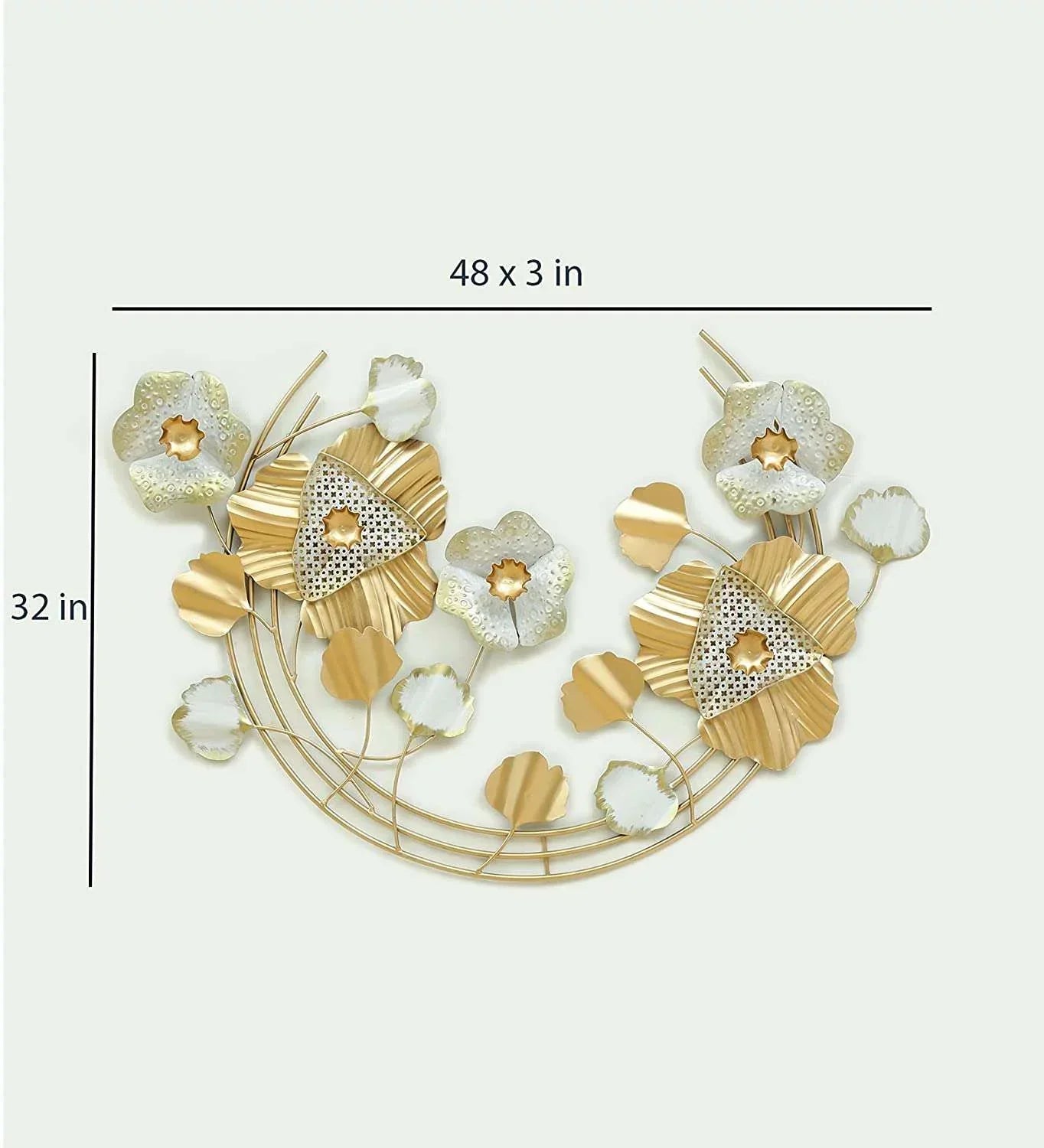Half Moon Leaf Metal Wall Art