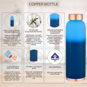Nestique Copper Bottle – Sky Blue Matte