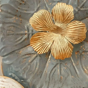 Floral Multicolor Metal Wall Art
