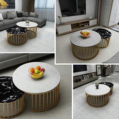Nestique Black & White Marble Nesting Tables