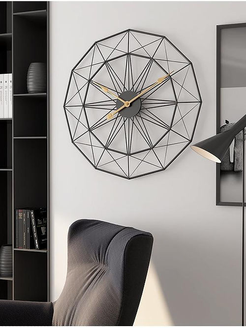 Nestique Black Metal Wall Clocks