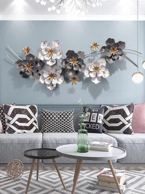 Nestique Black & white Metal Wall Art