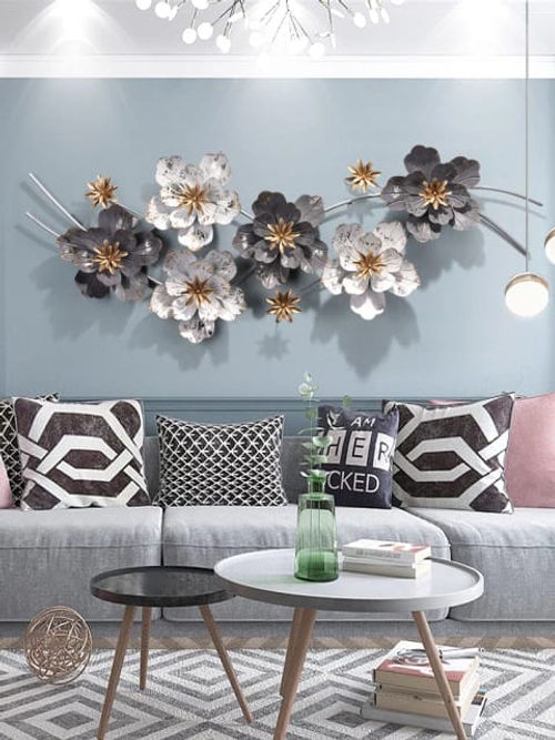 Nestique Black & white Metal Wall Art