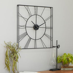 Nestique Black square Wall clock