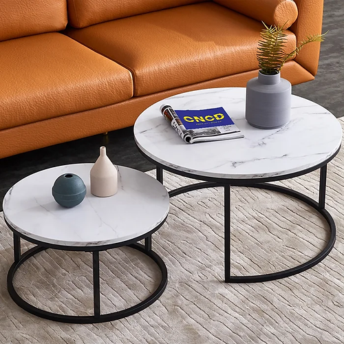 Nestique Marble Nesting Tables (Black)