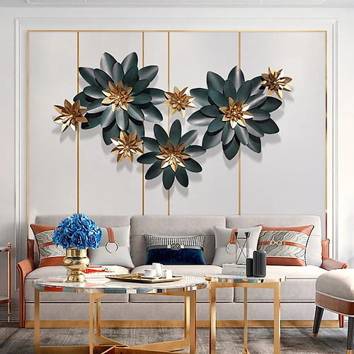 Nestique Lotus Flowers Wall Decor Metal Wall Art