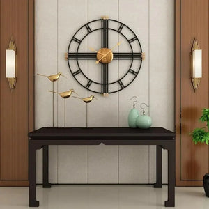 Black & Gold Piped Wall Clock
