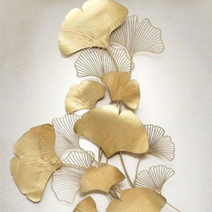 Nestique The Golden Metallic Furrow Vertical wall art (48 x 32 Inches)
