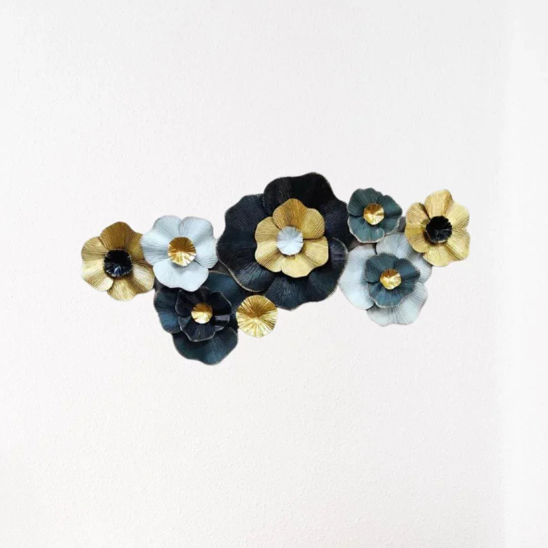 Nestique Big Iron Metal Flower Wall Art (49 x 23 Inches)