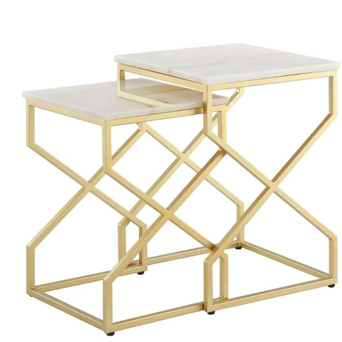 Nestique Marbel Side Table Set Of 2