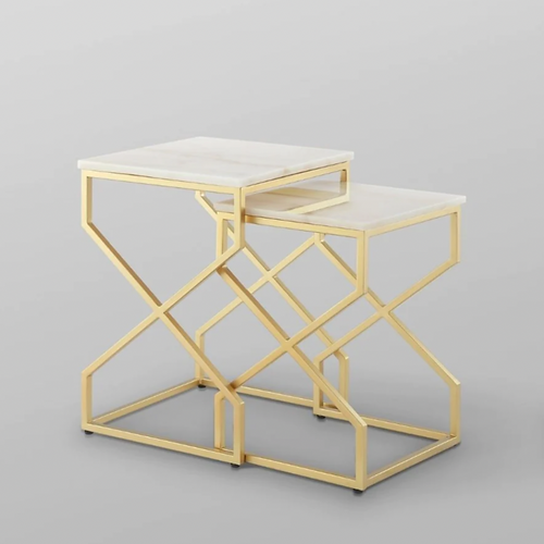 Nestique Marbel Side Table Set Of 2