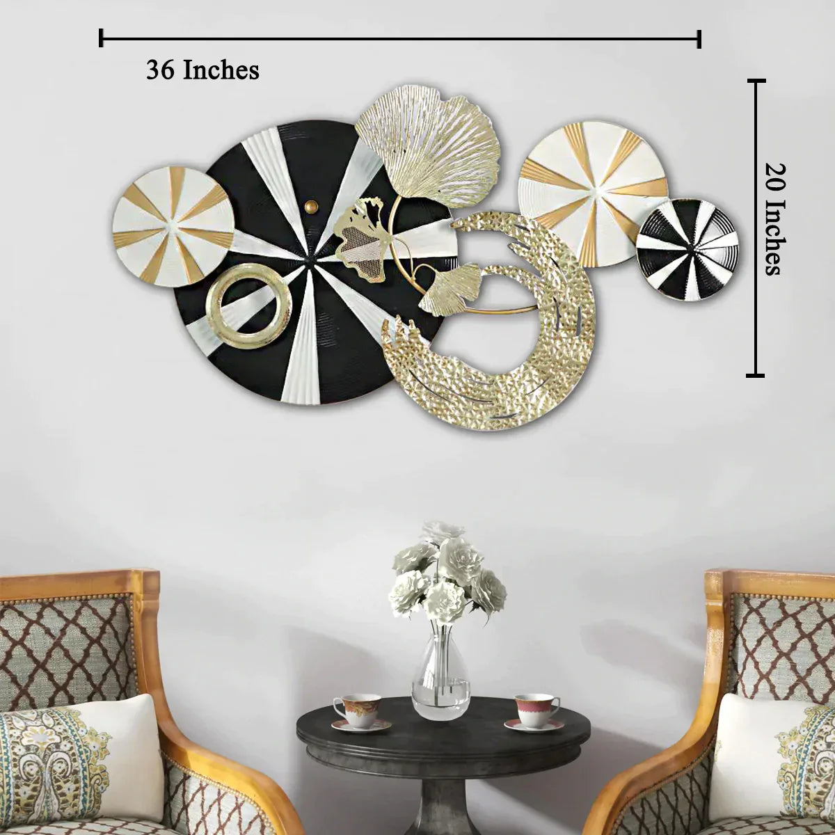 Nestique Magnificent Luminous Disc Metal Wall Art Panel