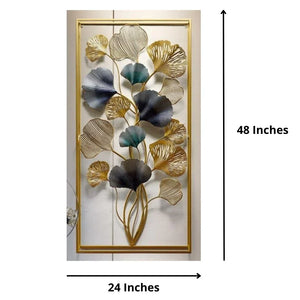 Nestique Multicolor Vertical Framed Metal wall Art (24 x 48 Inches)