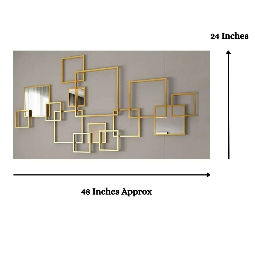 Nestique Special Multiple Golden Frames wall art (48 x 24 Inches)