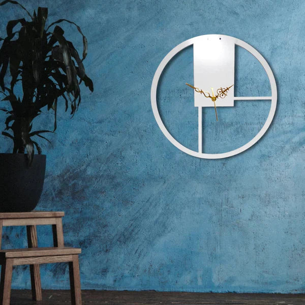 White Cutout Designer Wall Clock