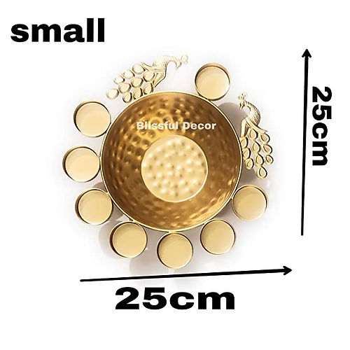 Nestique Designer Decorative Urli Set Beautiful Handcrafted Bowl - Set of -3 Gold