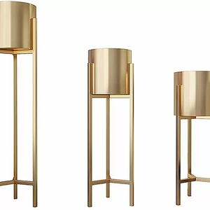 Nestique Set of 3 Plant Stand Rack for Indoor & Outdoor Pots - Golden