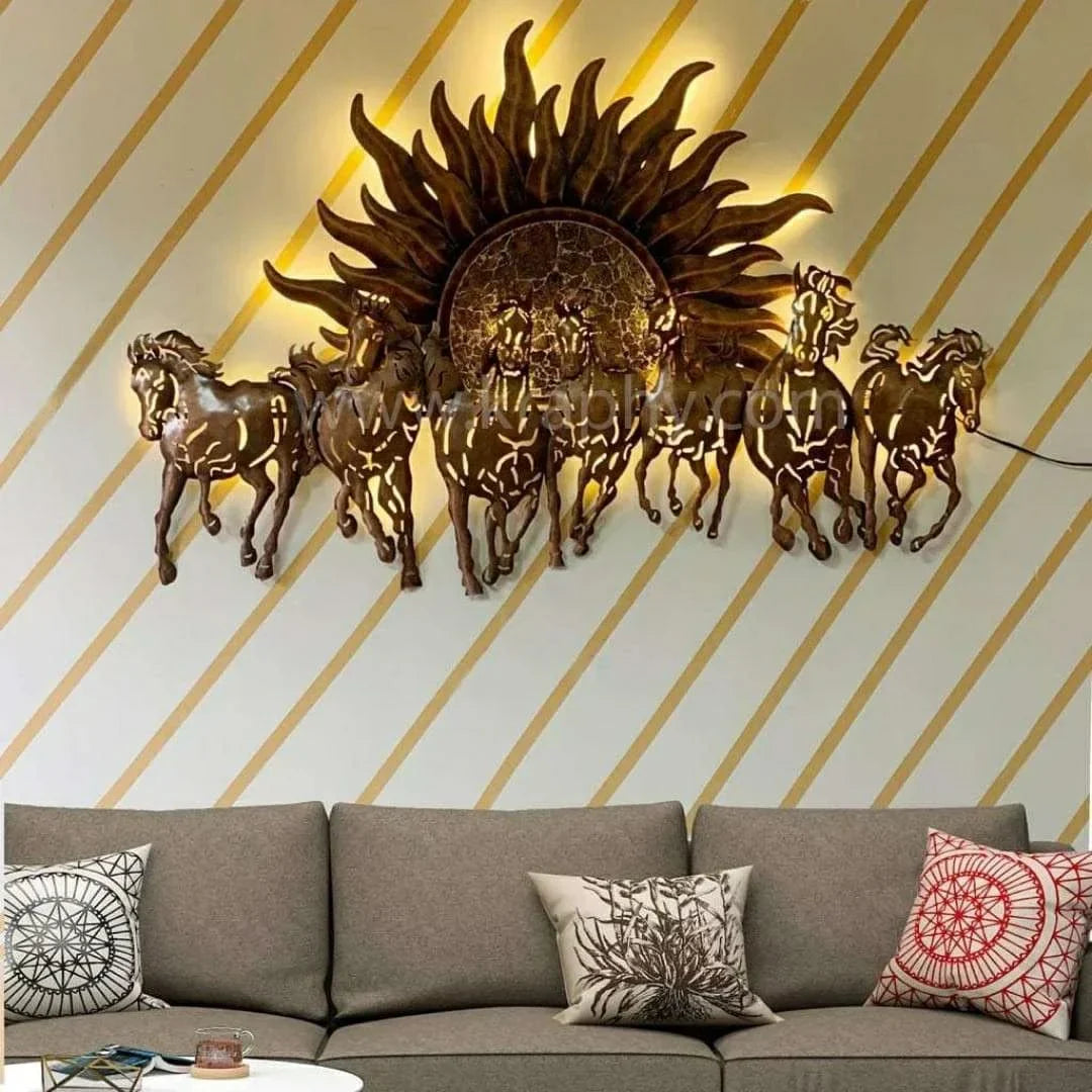Seven Horses with LED Light