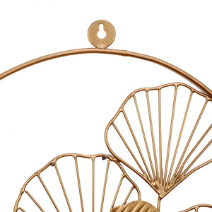 Floral Three Rings Metal Wall Decor