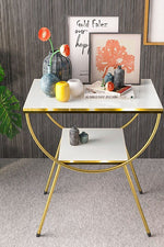 Nestique Gold Nightstand Side Table