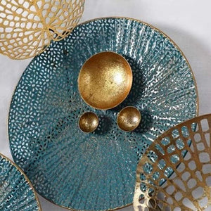 Nestique Creative Teal Metal Wall Art & Wall Decor
