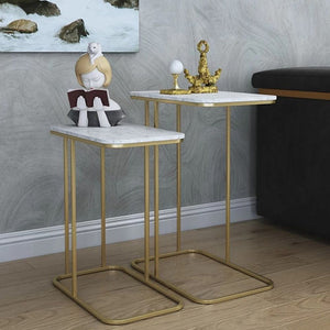 Nestique Elvis Gold Side Nesting Tables