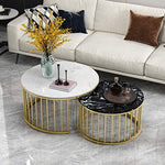 Nestique Black & White Marble Nesting Tables