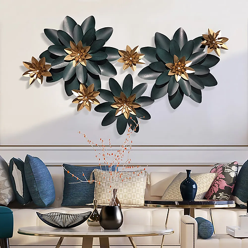 Nestique Lotus Flowers Wall Decor Metal Wall Art