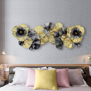 Nestique Black and Gold Wrought Iron Wall Art