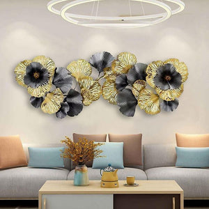 Nestique Black and Gold Wrought Iron Wall Art
