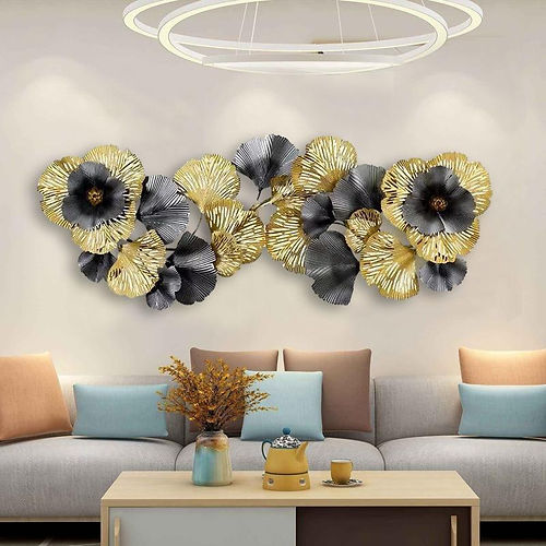Nestique Black and Gold Wrought Iron Wall Art