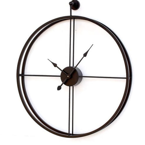 Nestique Black Round Wall clock