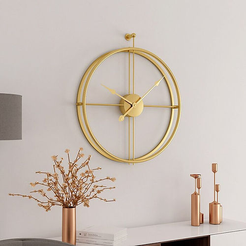Nestique Gold round Wall clock
