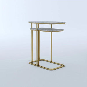 Nestique Elvis Gold Side Nesting Tables