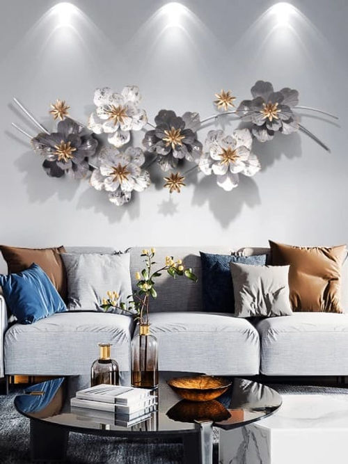 Nestique Black & white Metal Wall Art