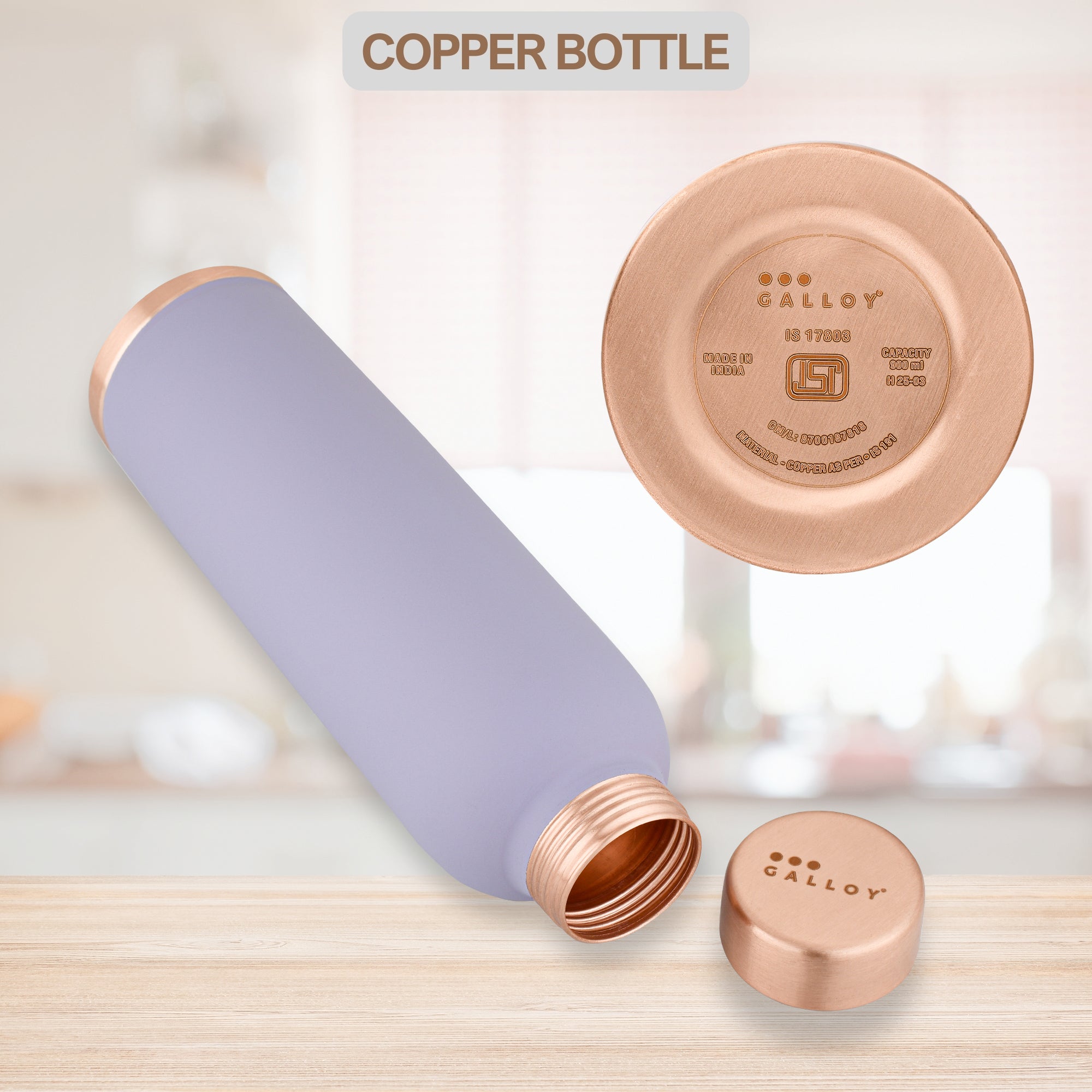 Nestique Copper Bottle – Lilac Matte