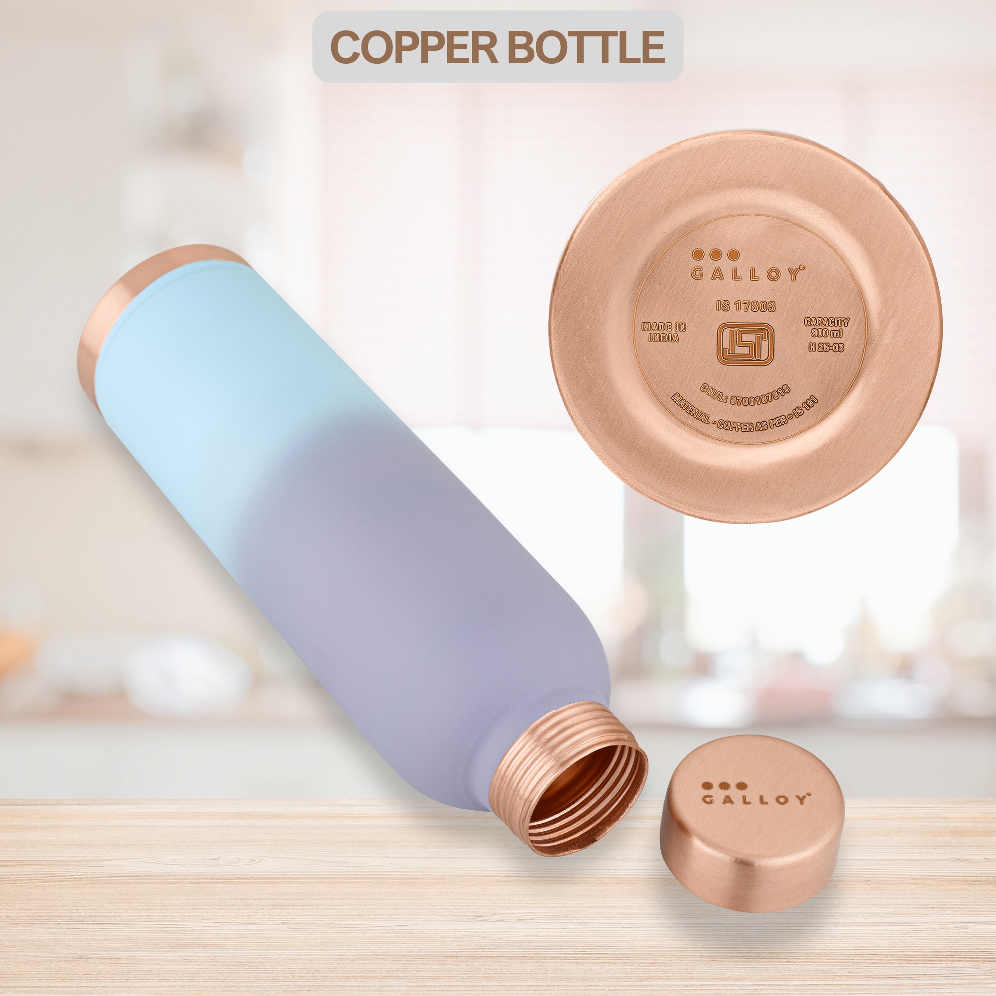 Nestique Copper Bottle – Lavender Frost Gradient