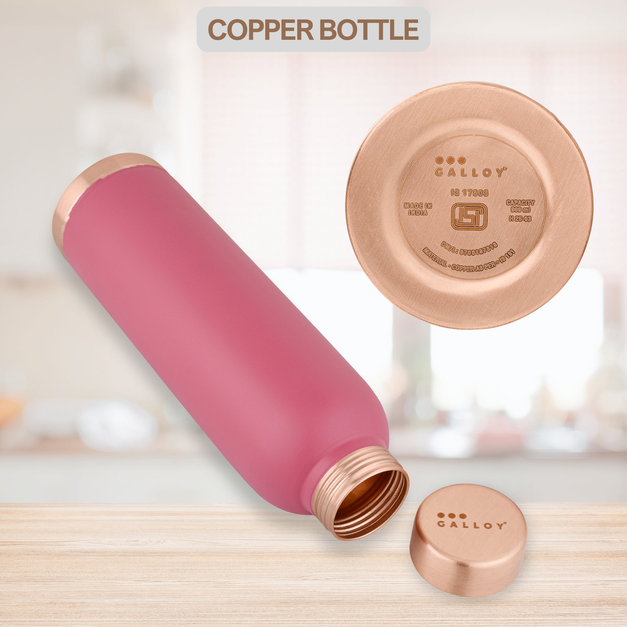 Nestique Copper Bottle – Coral Pink