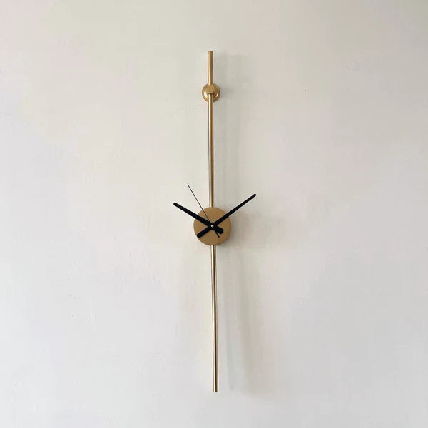 Minimal Slim Gold Wall Clock