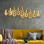 Luminous Leaf Metal Wall Art Panel
