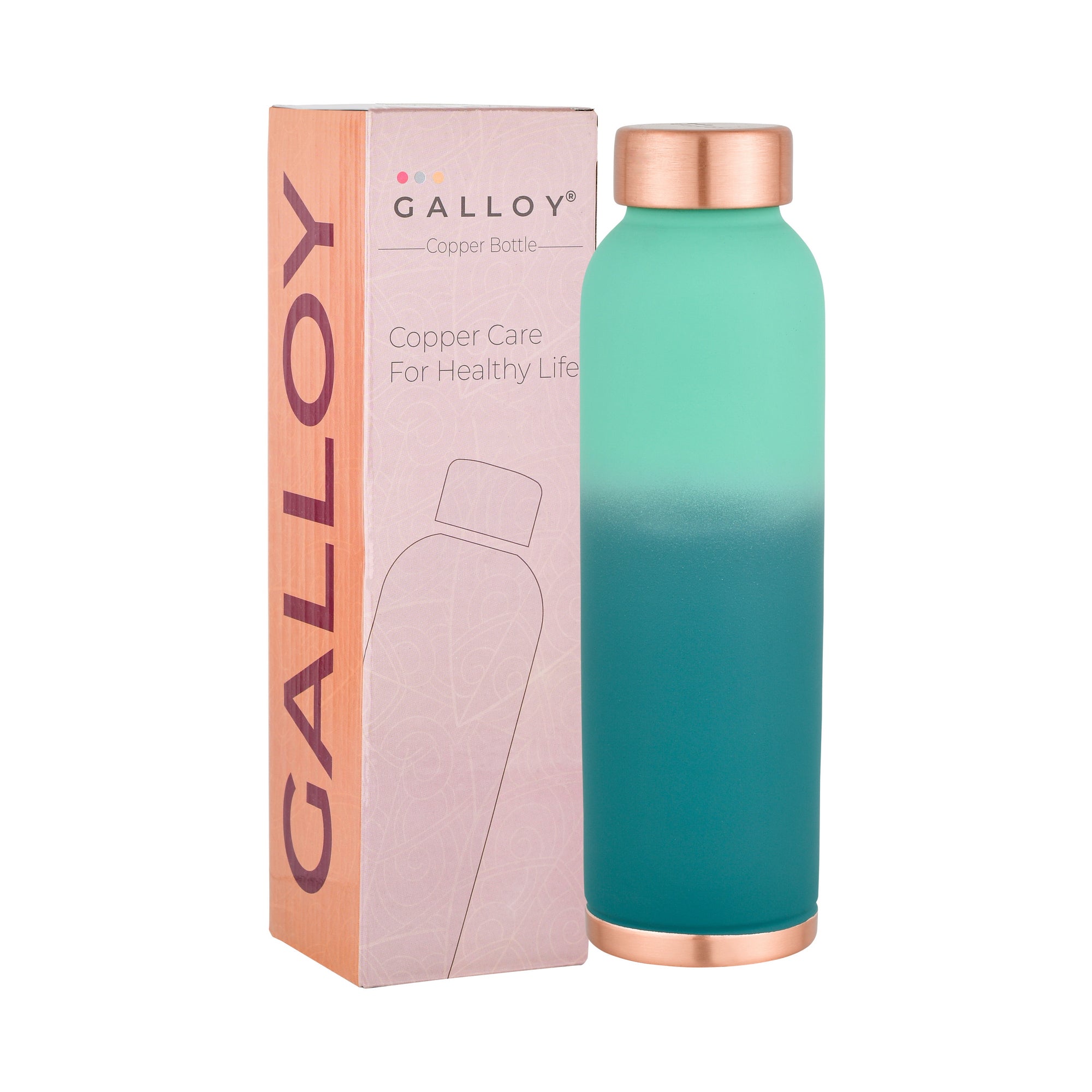 Nestique Copper Bottle – Teal Gradient