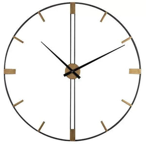 Sleek Black & Gold Wall Clock