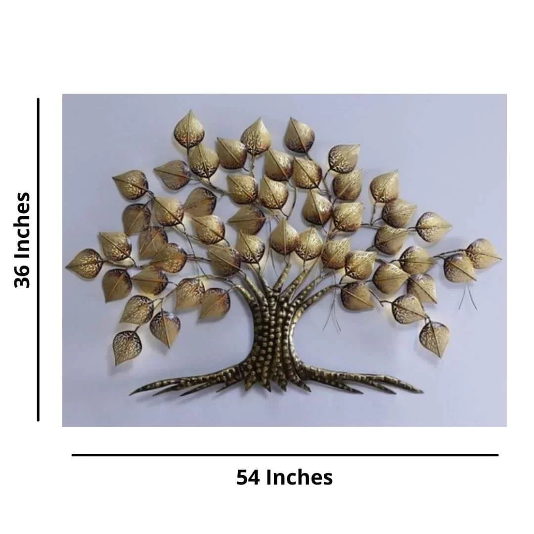 Nestique Metallic Wall Tree with LED ( 36 * 24 Inches )