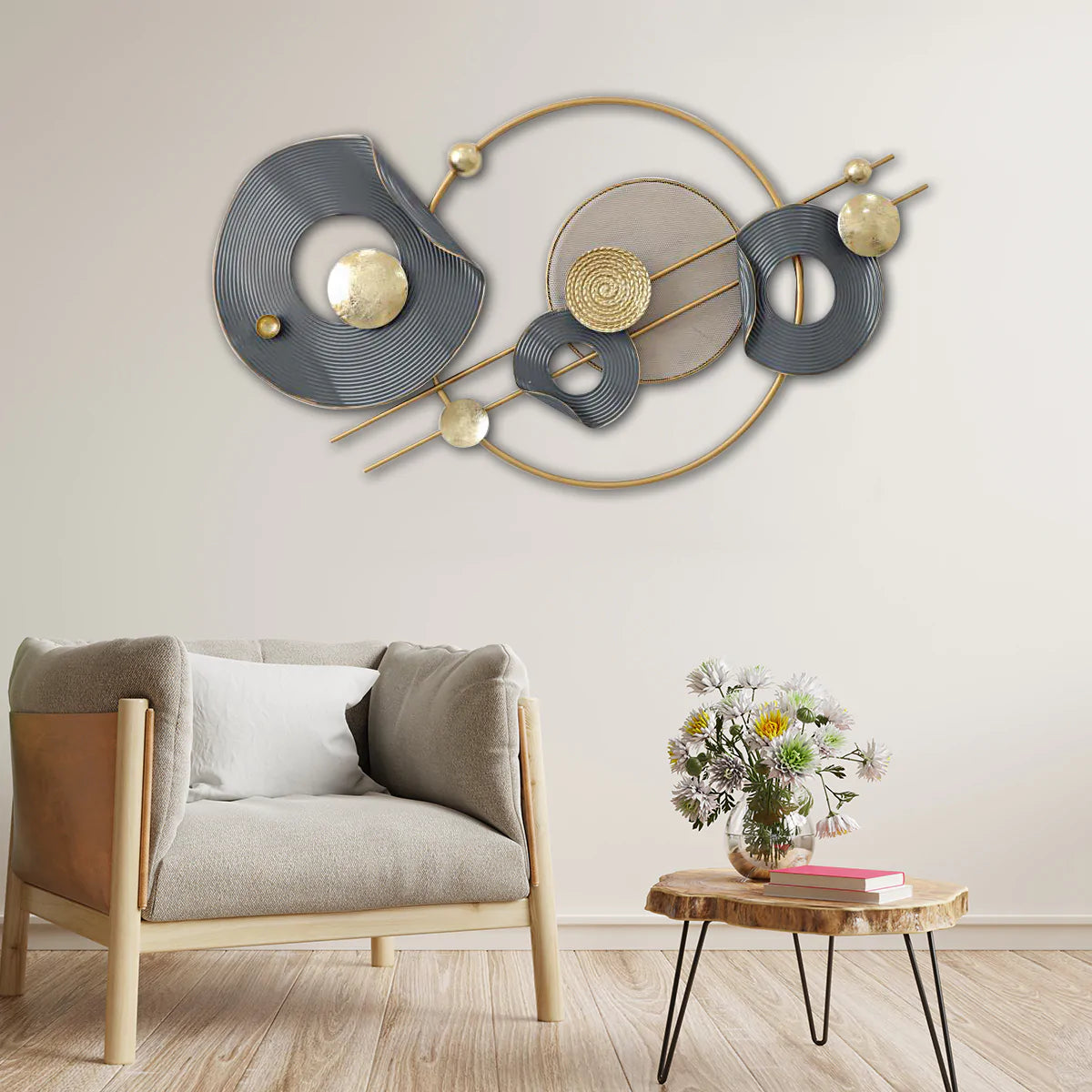 Nestique Rings of Fire Metal Wall Art Panel