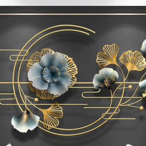 Nestique Special Musical Flower With Leaves Wall Art (48 x 24 Inches)