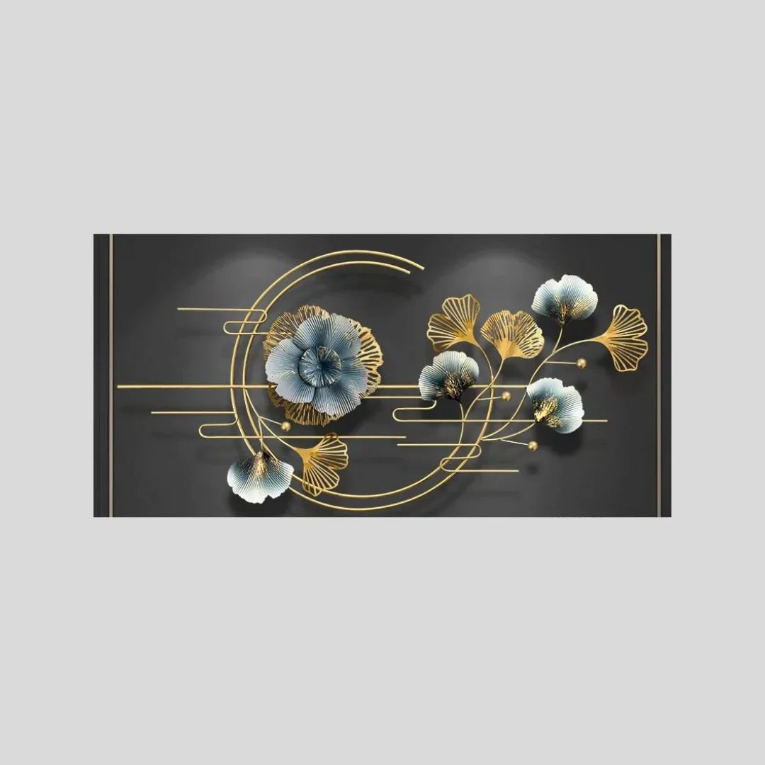 Nestique Special Musical Flower With Leaves Wall Art (48 x 24 Inches)