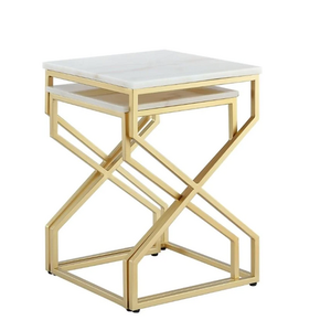 Nestique Marbel Side Table Set Of 2
