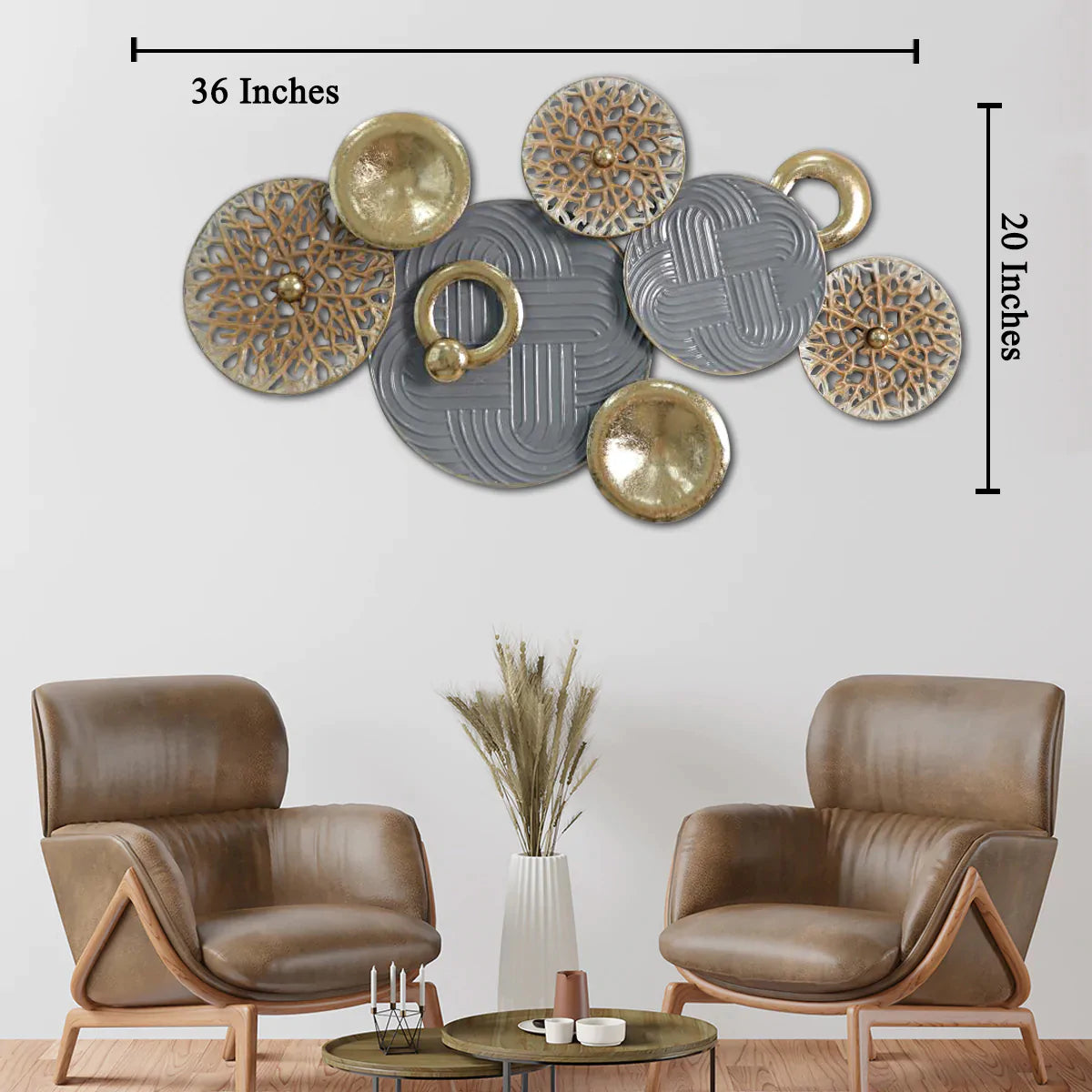 Nestique Rings of Fire Metal Wall Art Panel